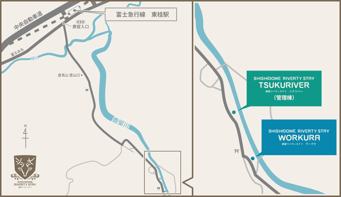 鹿留リバティステイ地図